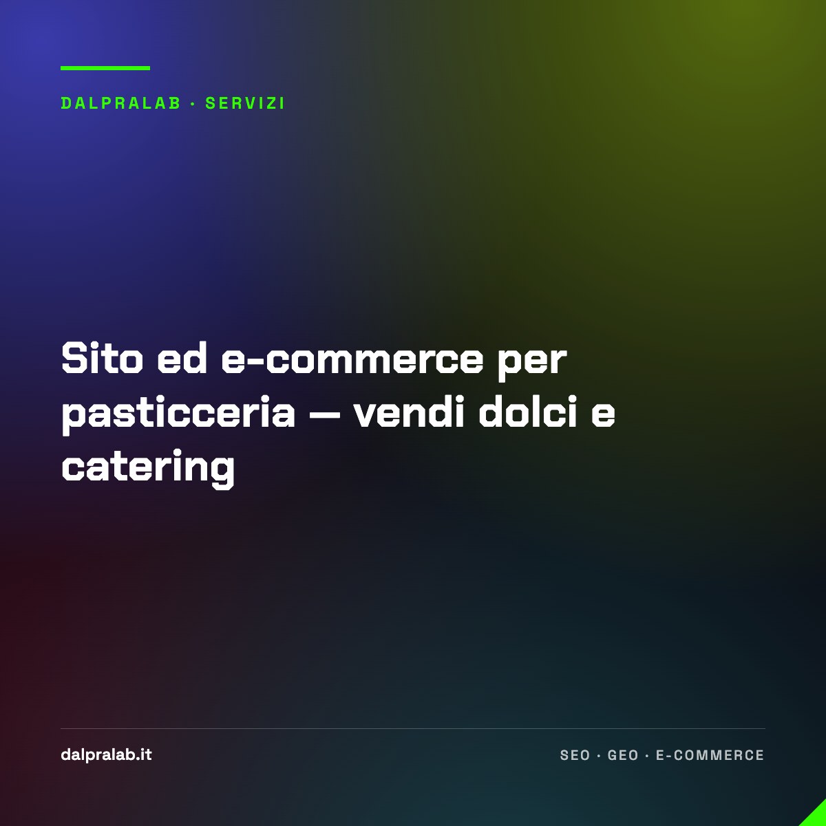 Sito ed e-commerce per pasticceria — vendi dolci e catering