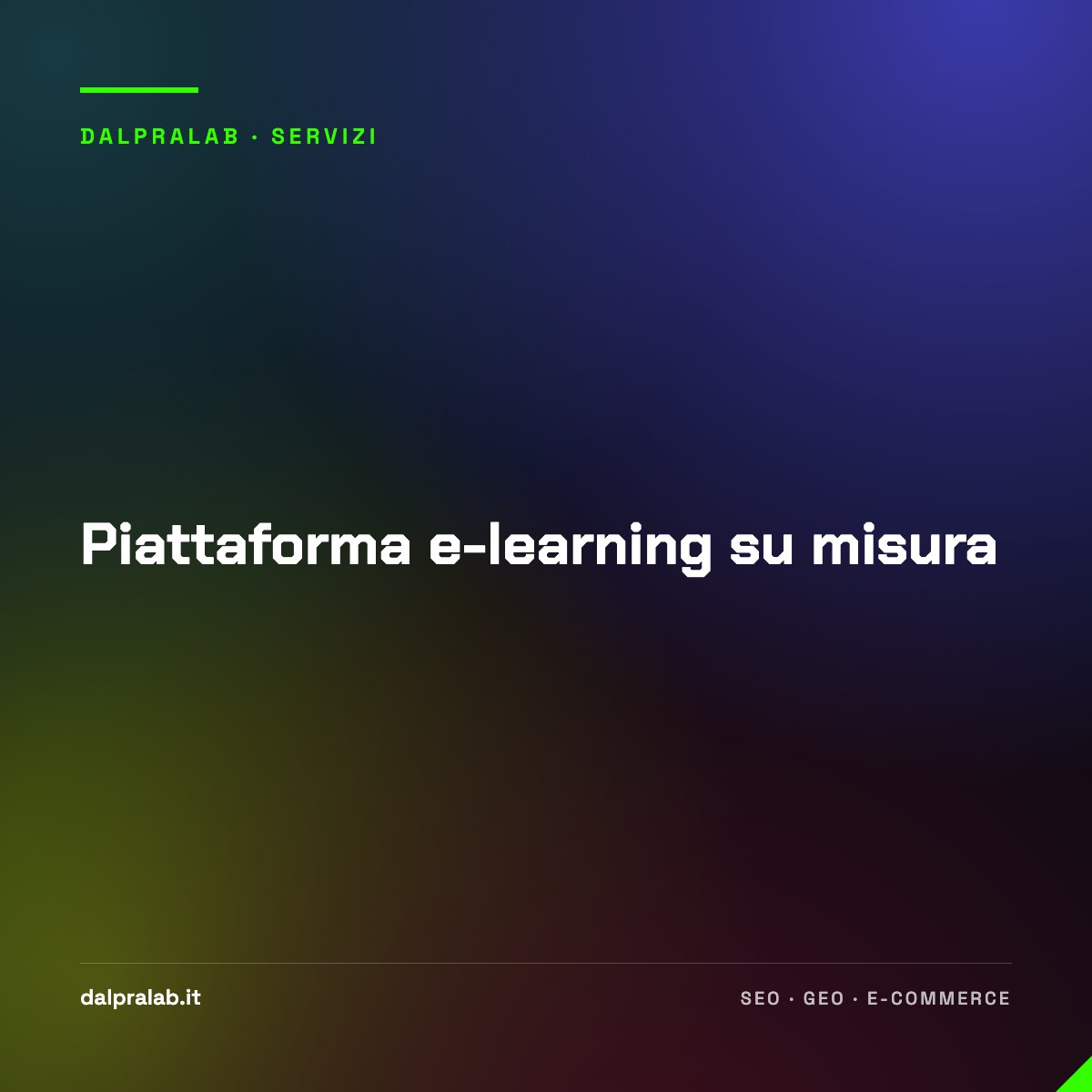 Piattaforma e-learning su misura