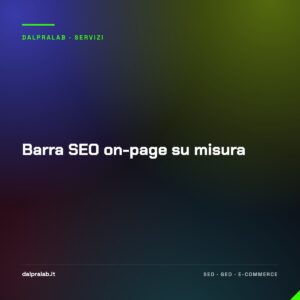 Barra SEO on-page su misura