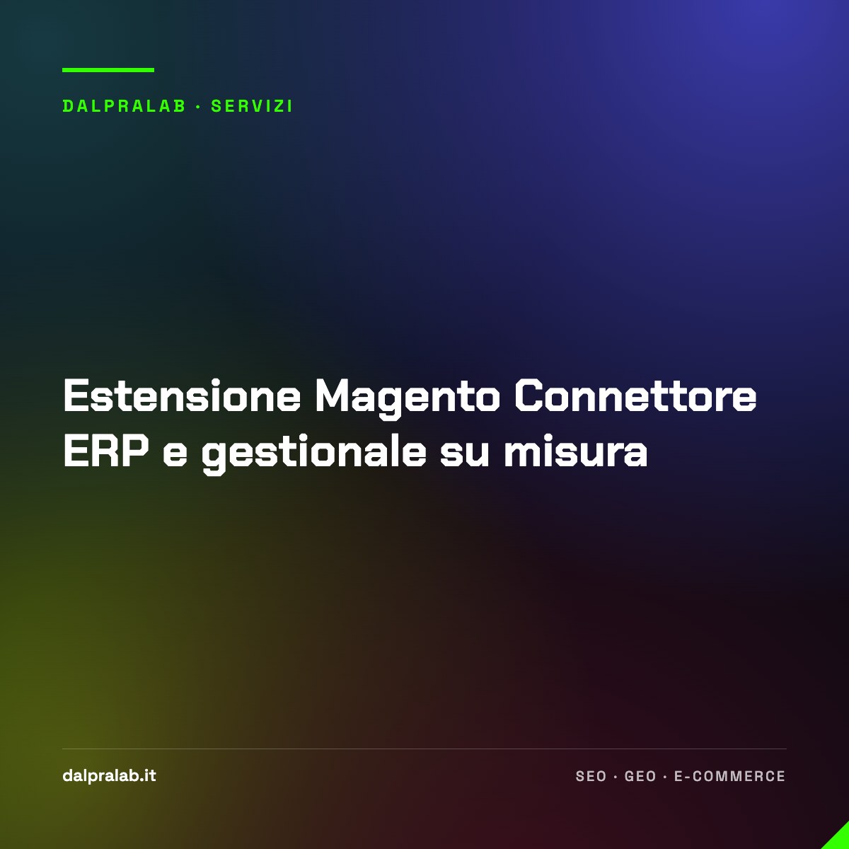 Estensione Magento Connettore ERP e gestionale su misura