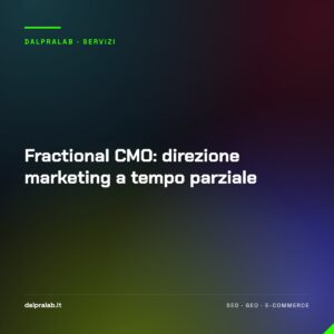 Fractional CMO: direzione marketing a tempo parziale