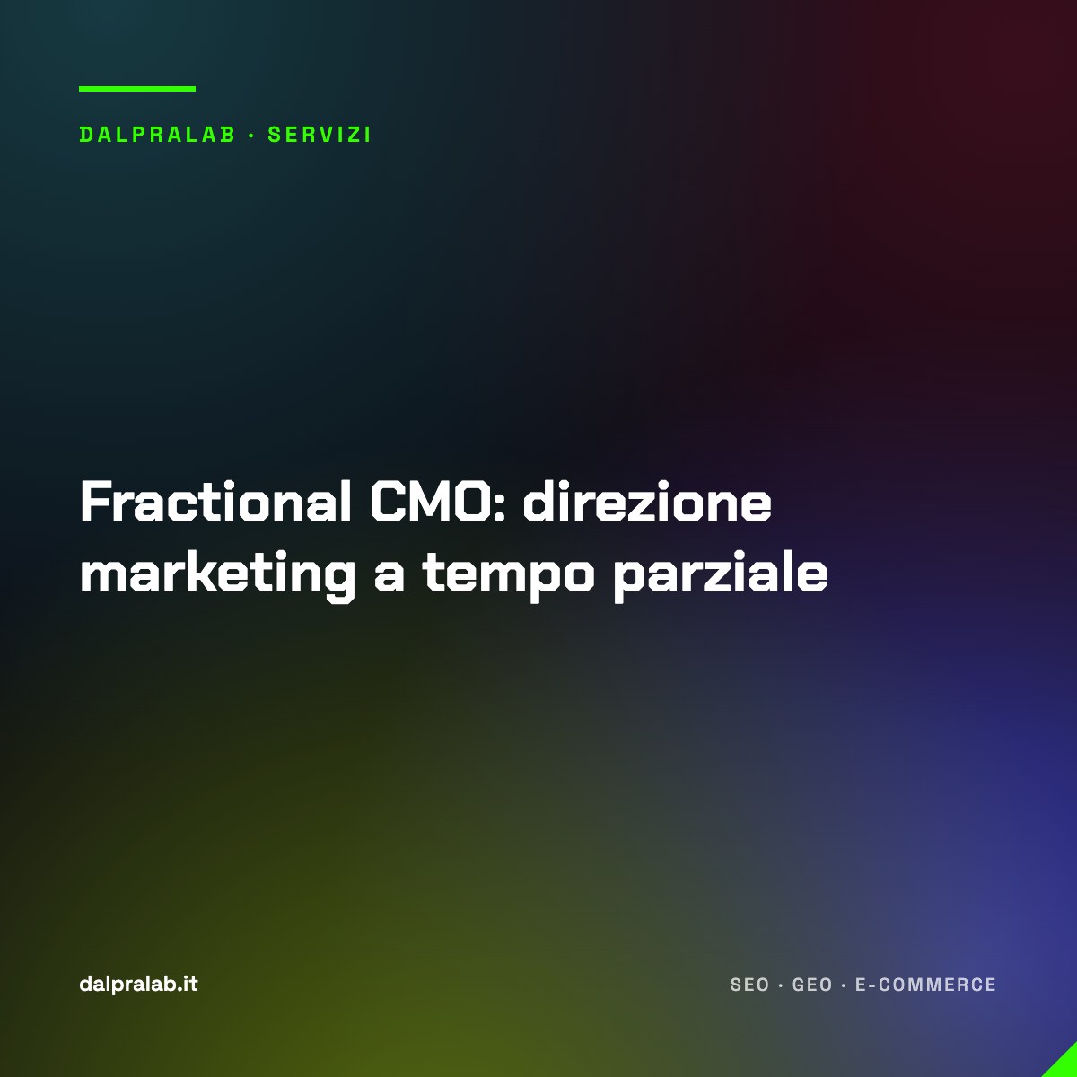 Fractional CMO: direzione marketing a tempo parziale