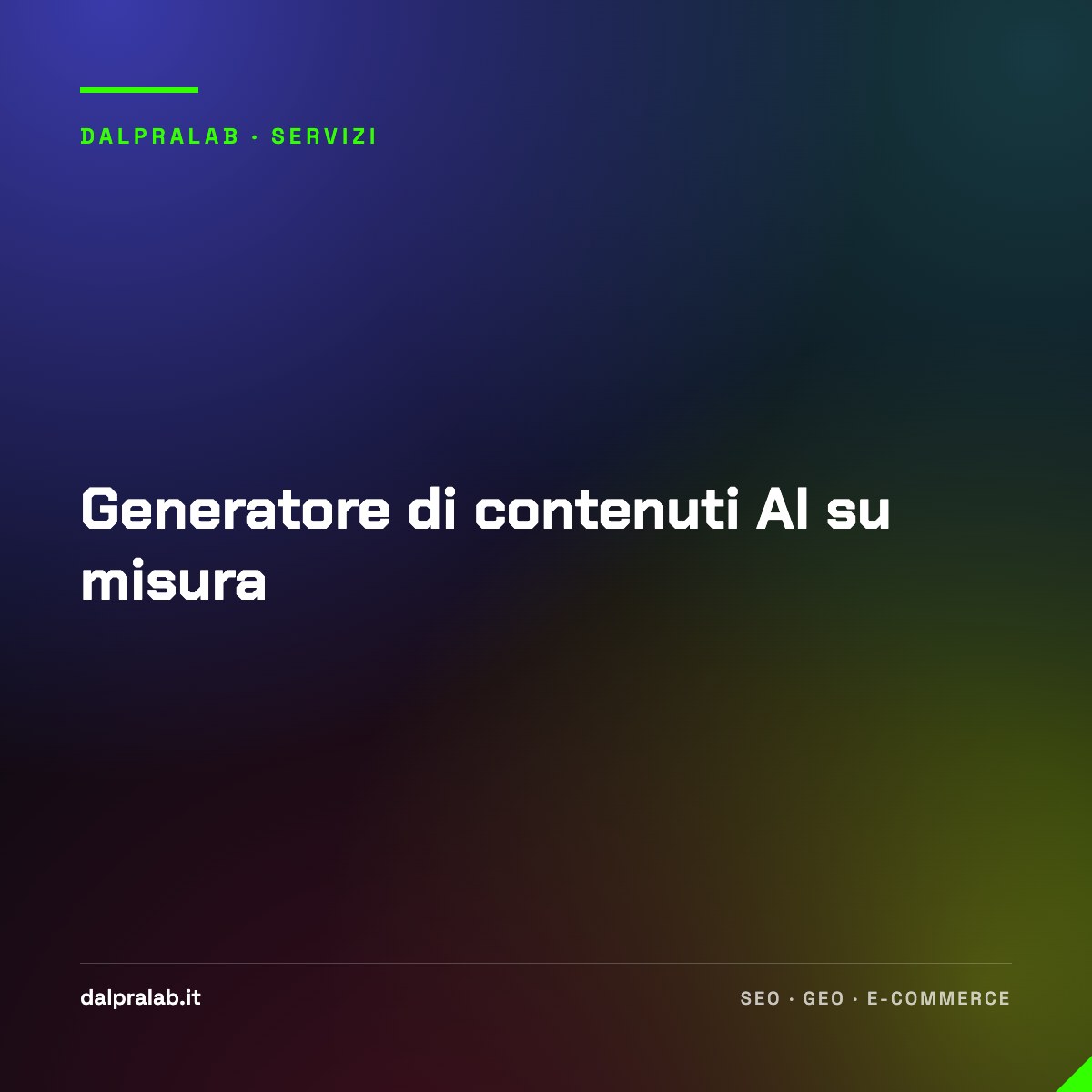 Generatore di contenuti AI su misura
