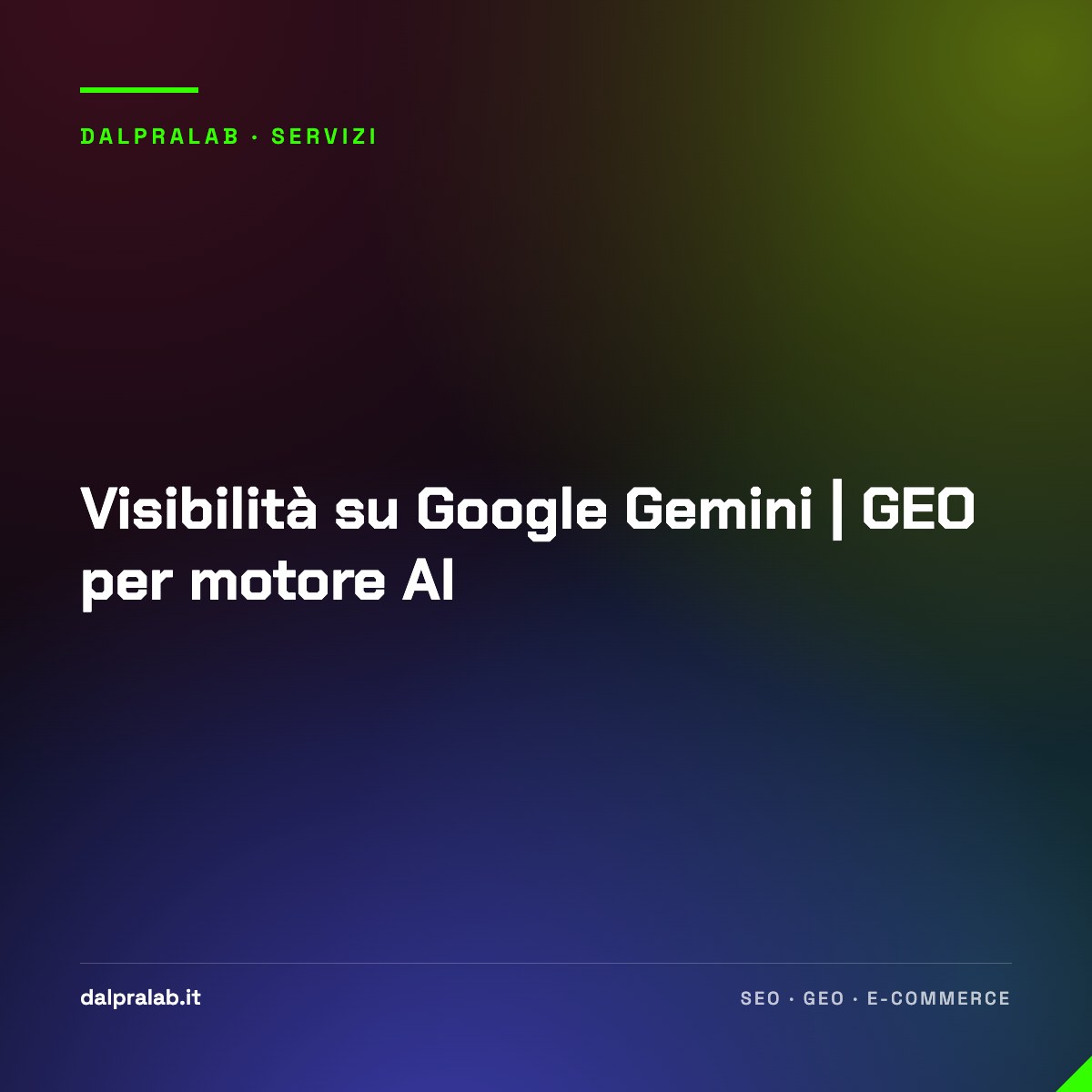 Visibilità su Google Gemini | GEO per motore AI