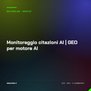 Monitoraggio citazioni AI | GEO per motore AI