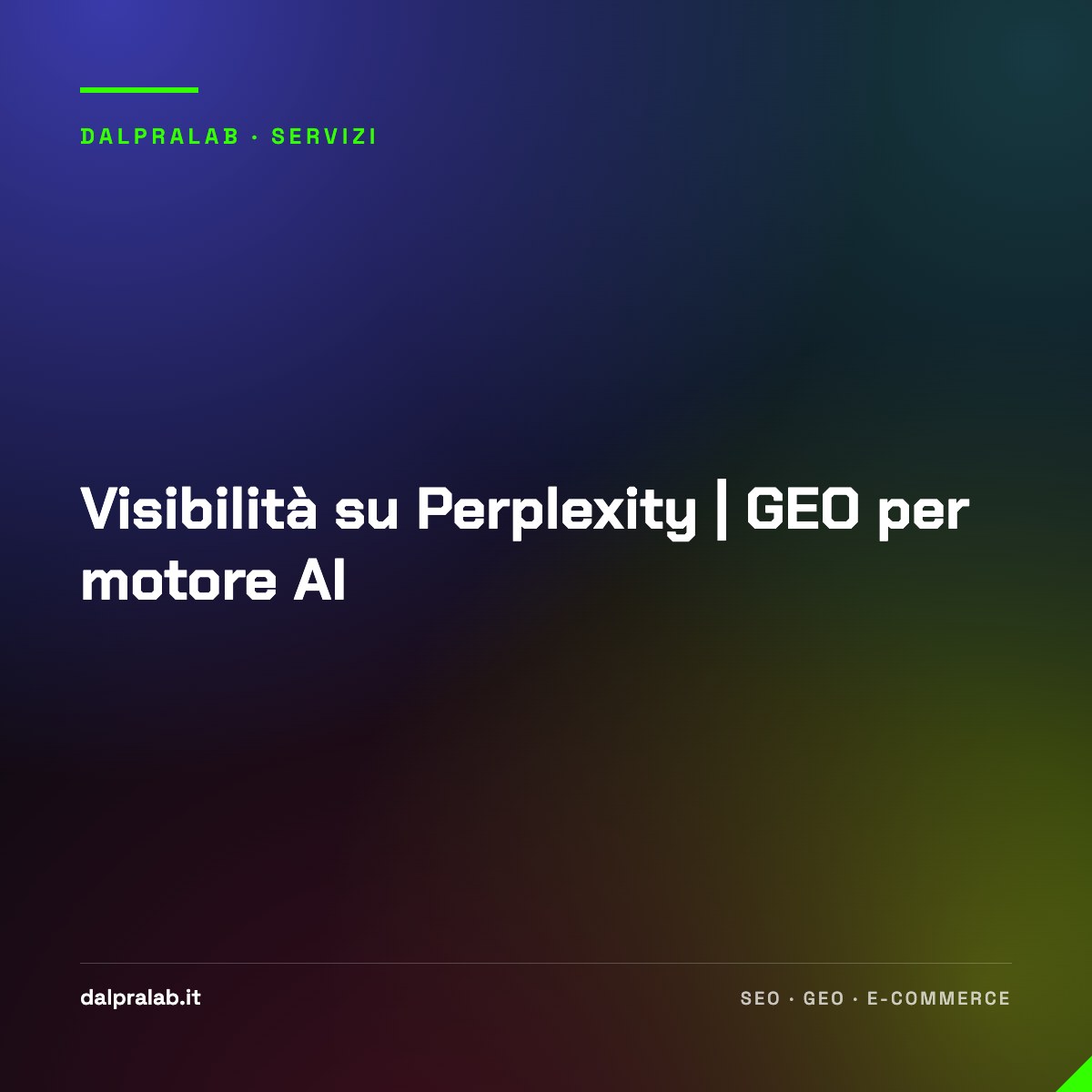 Visibilità su Perplexity | GEO per motore AI