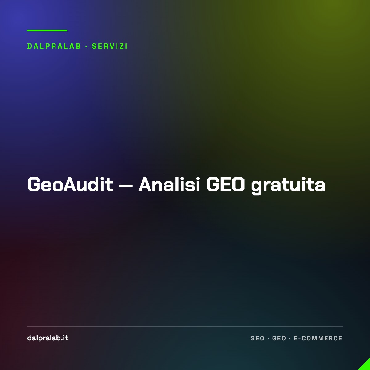 GeoAudit — Analisi GEO gratuita