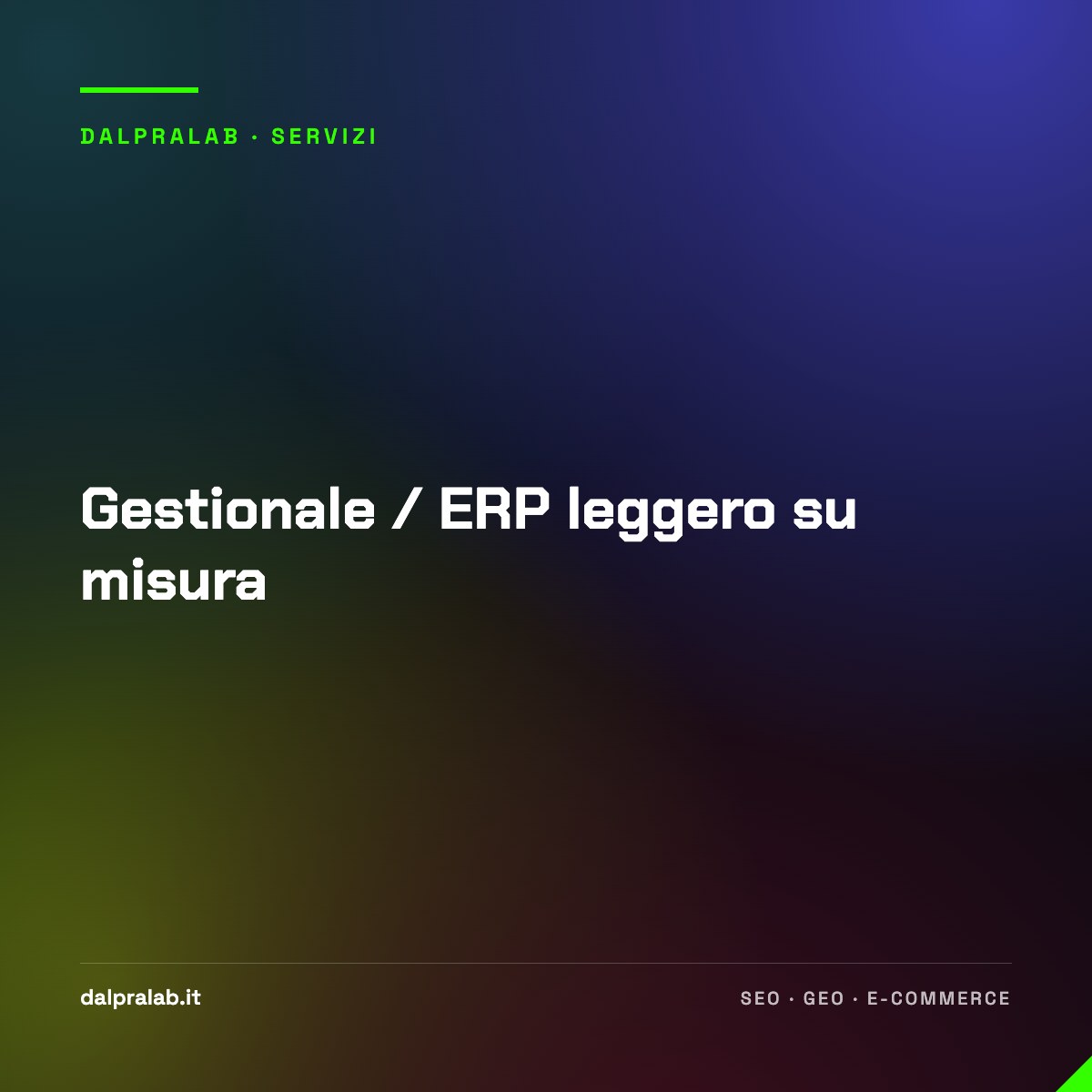 Gestionale / ERP leggero su misura
