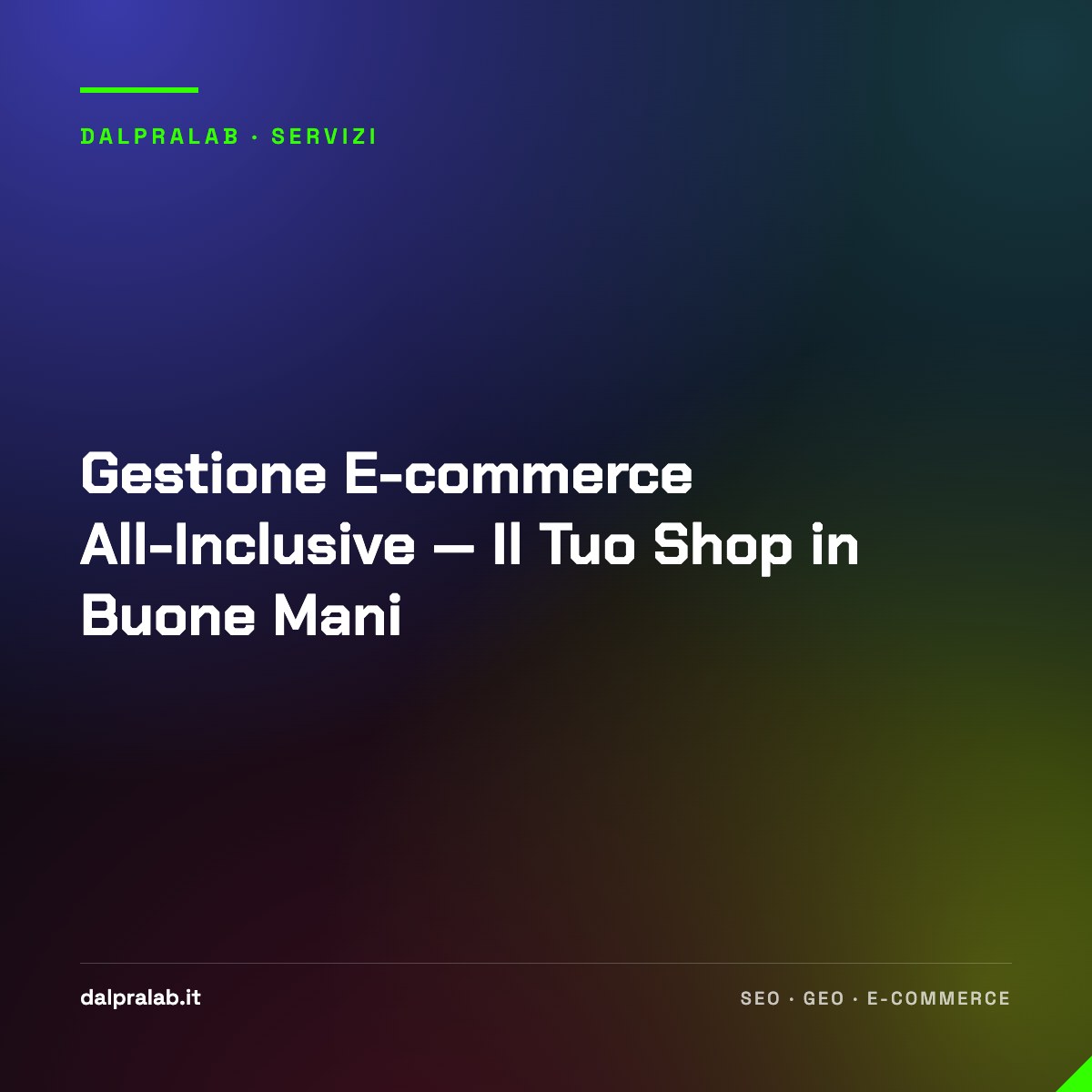 Gestione E-commerce All-Inclusive — Il Tuo Shop in Buone Mani