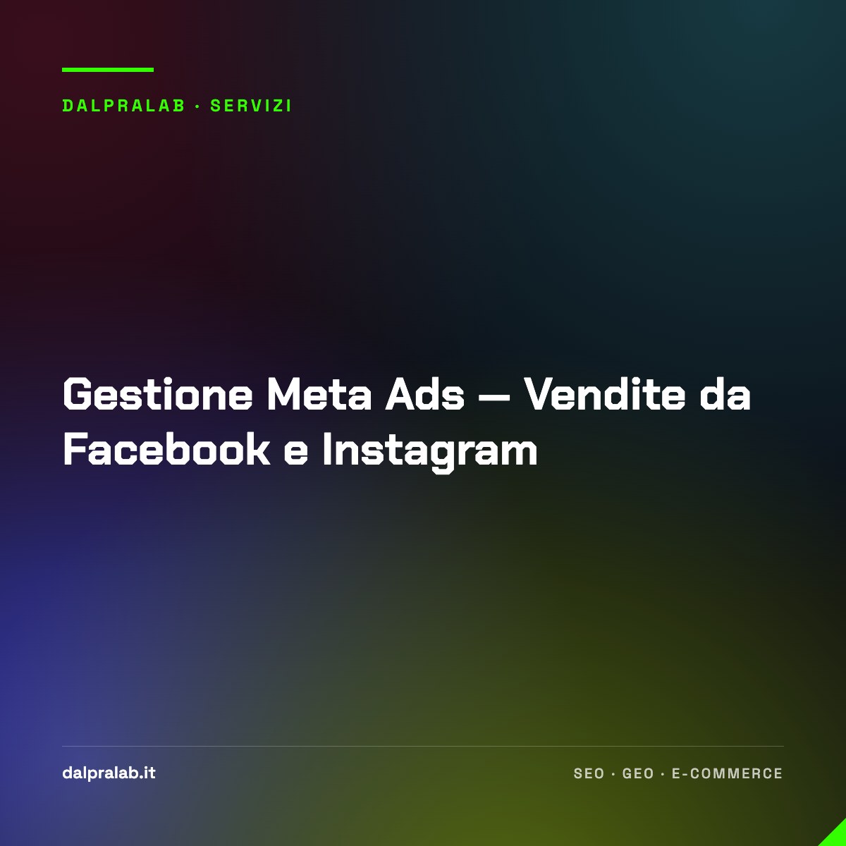 Gestione Meta Ads — Vendite da Facebook e Instagram