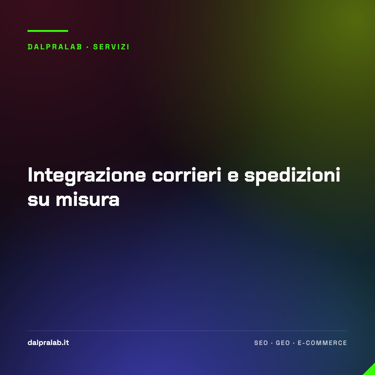 Integrazione corrieri e spedizioni su misura