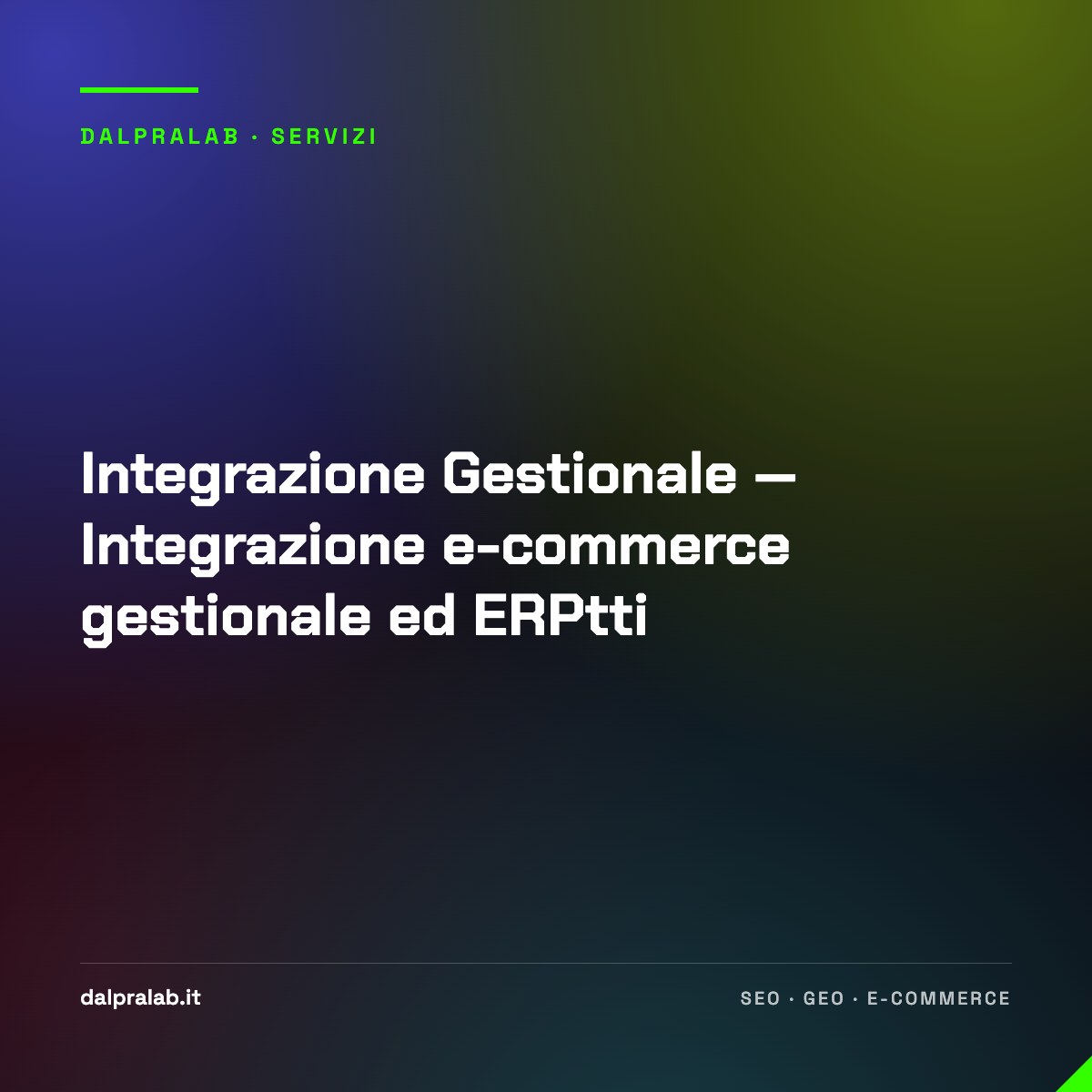 Integrazione Gestionale — Integrazione e-commerce gestionale ed ERPtti