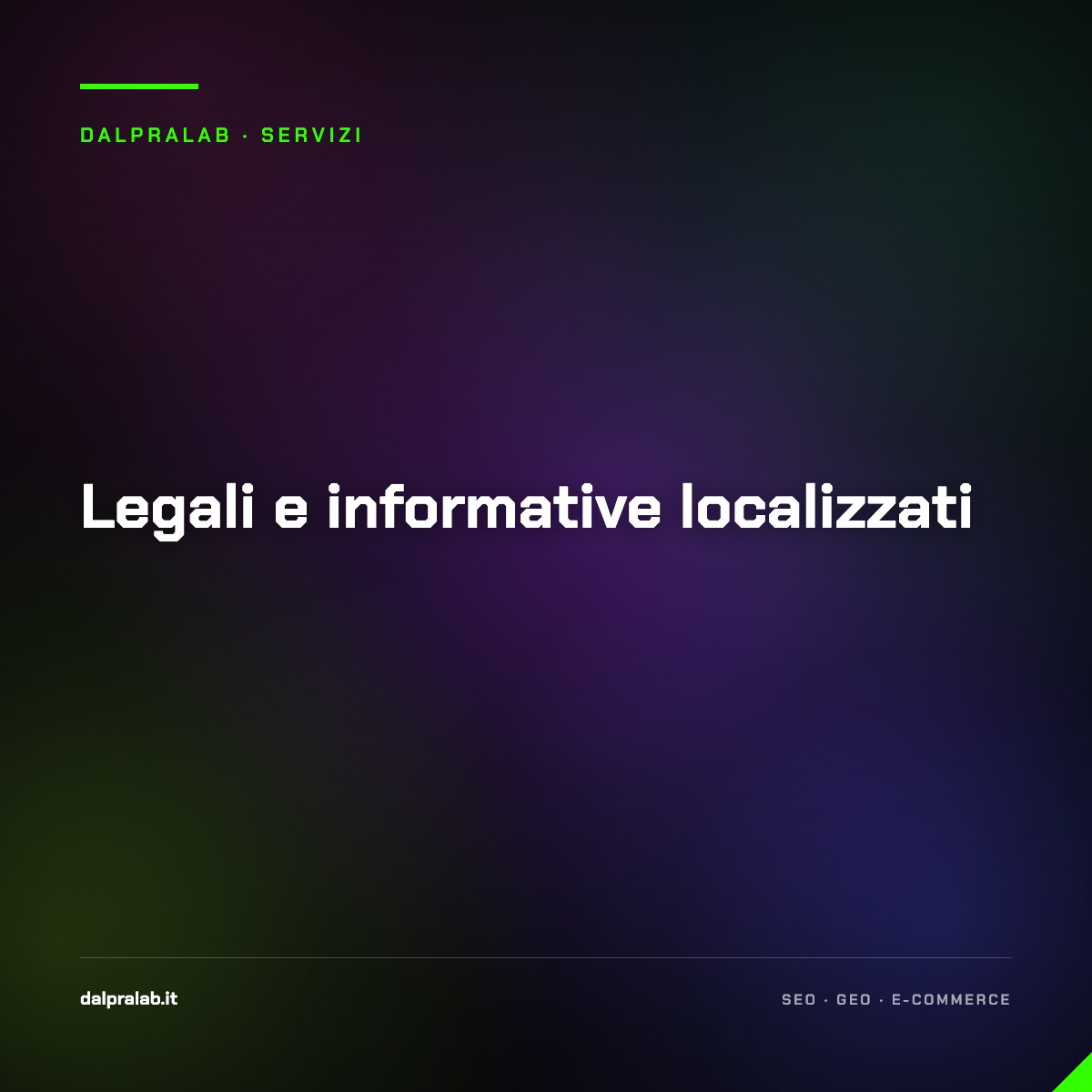 Legali e informative localizzati — servizio di Massimiliano Dal Prà, DalPraLab