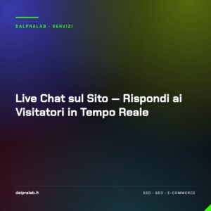 Live Chat sul Sito — Rispondi ai Visitatori in Tempo Reale