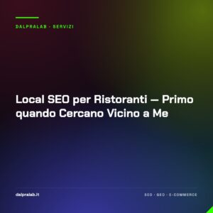 Local SEO per Ristoranti — Primo quando Cercano Vicino a Me