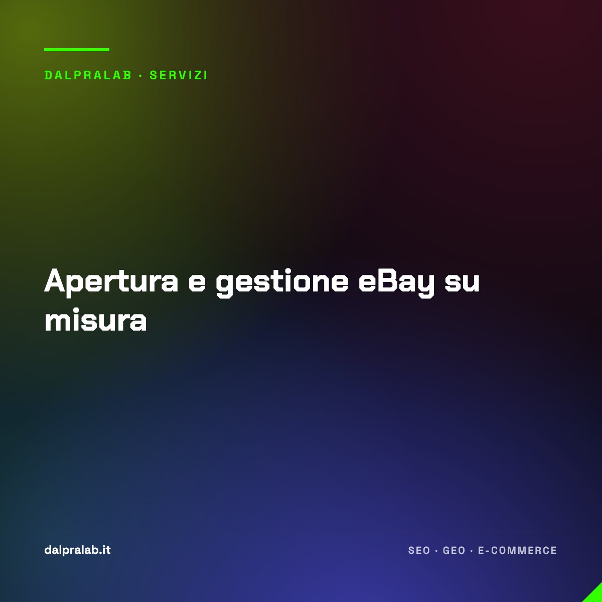 Apertura e gestione eBay su misura
