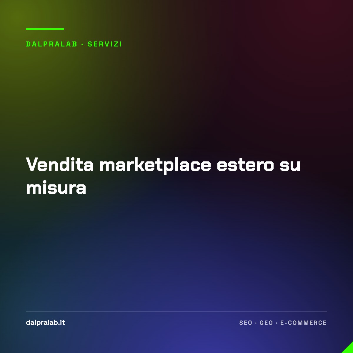 Vendita marketplace estero su misura