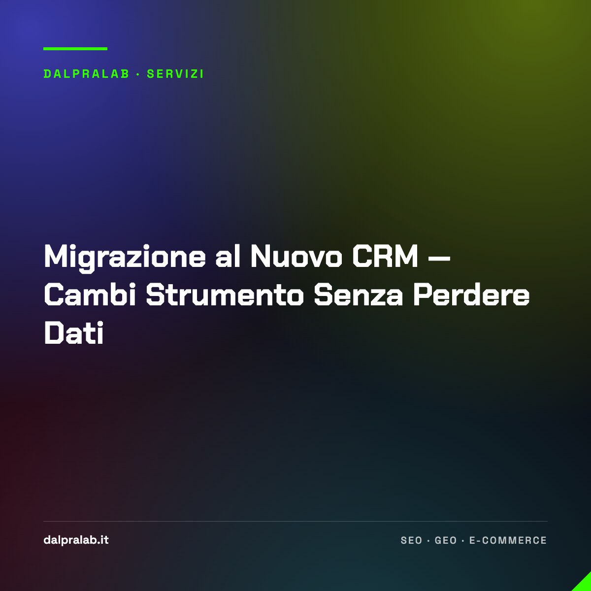 Migrazione al Nuovo CRM — Cambi Strumento Senza Perdere Dati