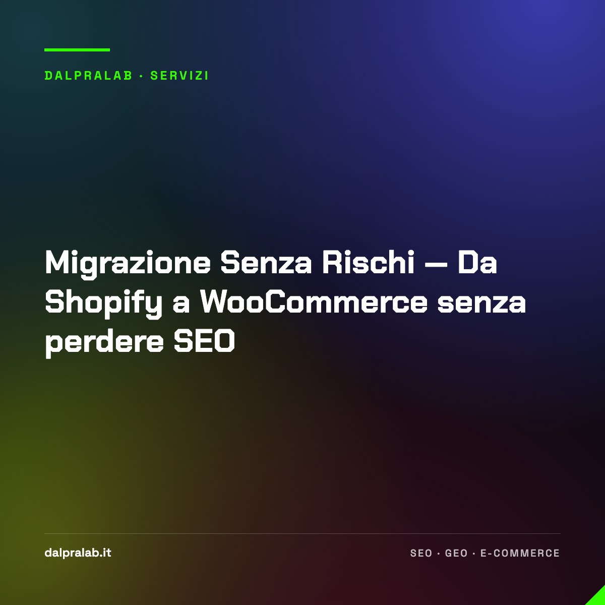 Migrazione Senza Rischi — Da Shopify a WooCommerce senza perdere SEO