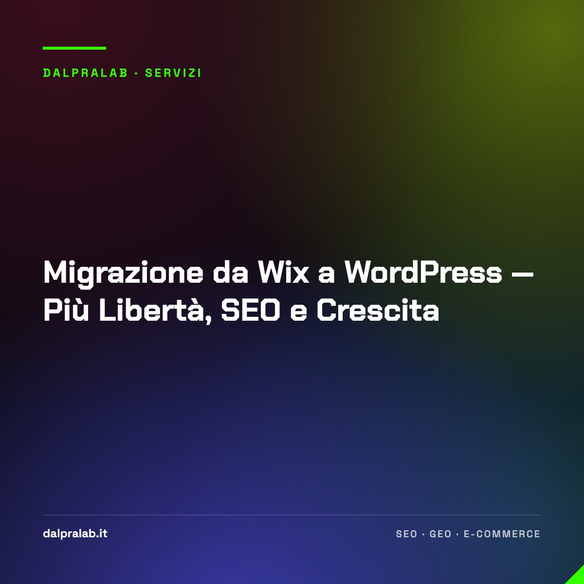 Migrazione da Wix a WordPress — Più Libertà, SEO e Crescita
