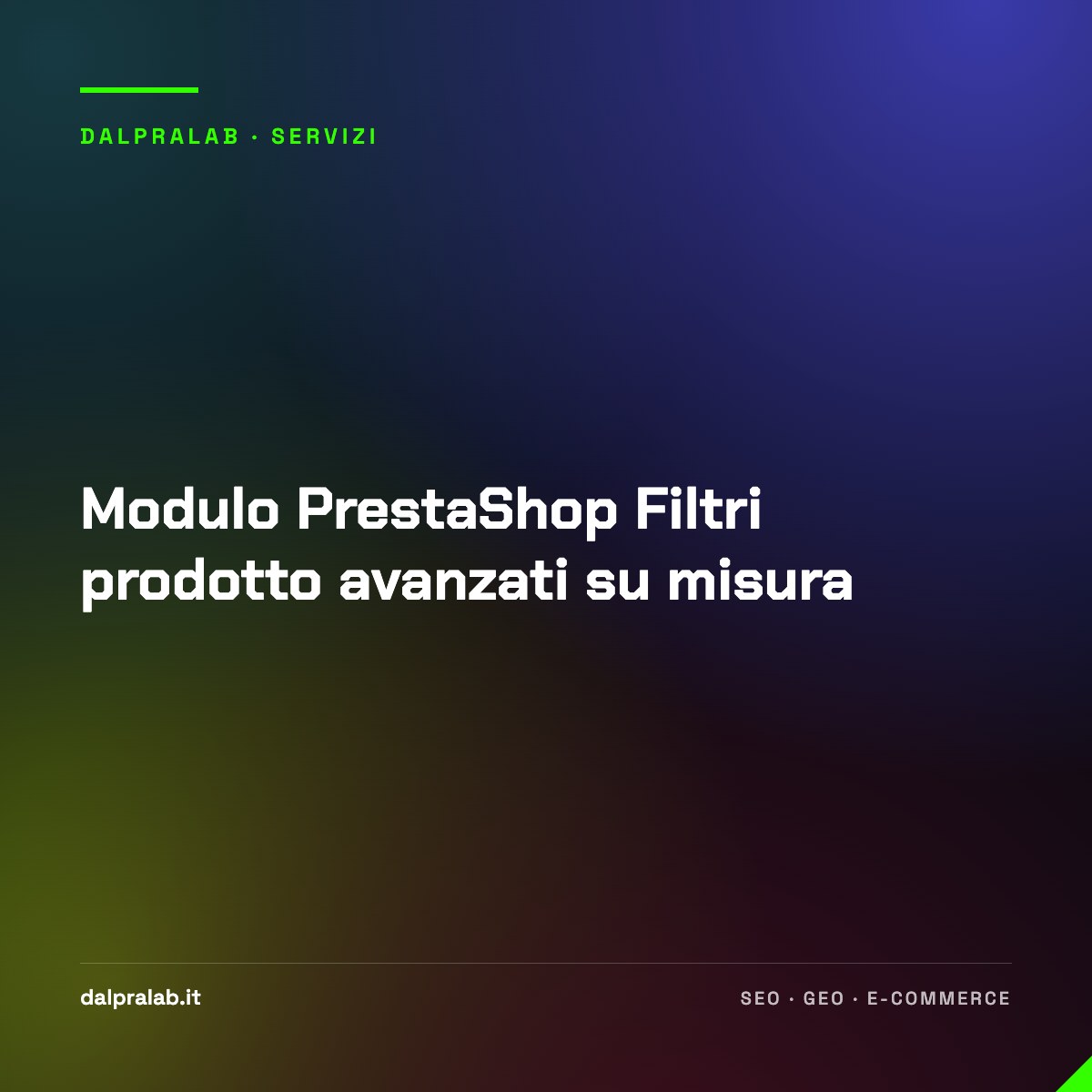 Modulo PrestaShop Filtri prodotto avanzati su misura