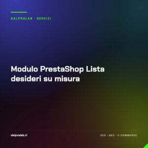 Modulo PrestaShop Lista desideri su misura