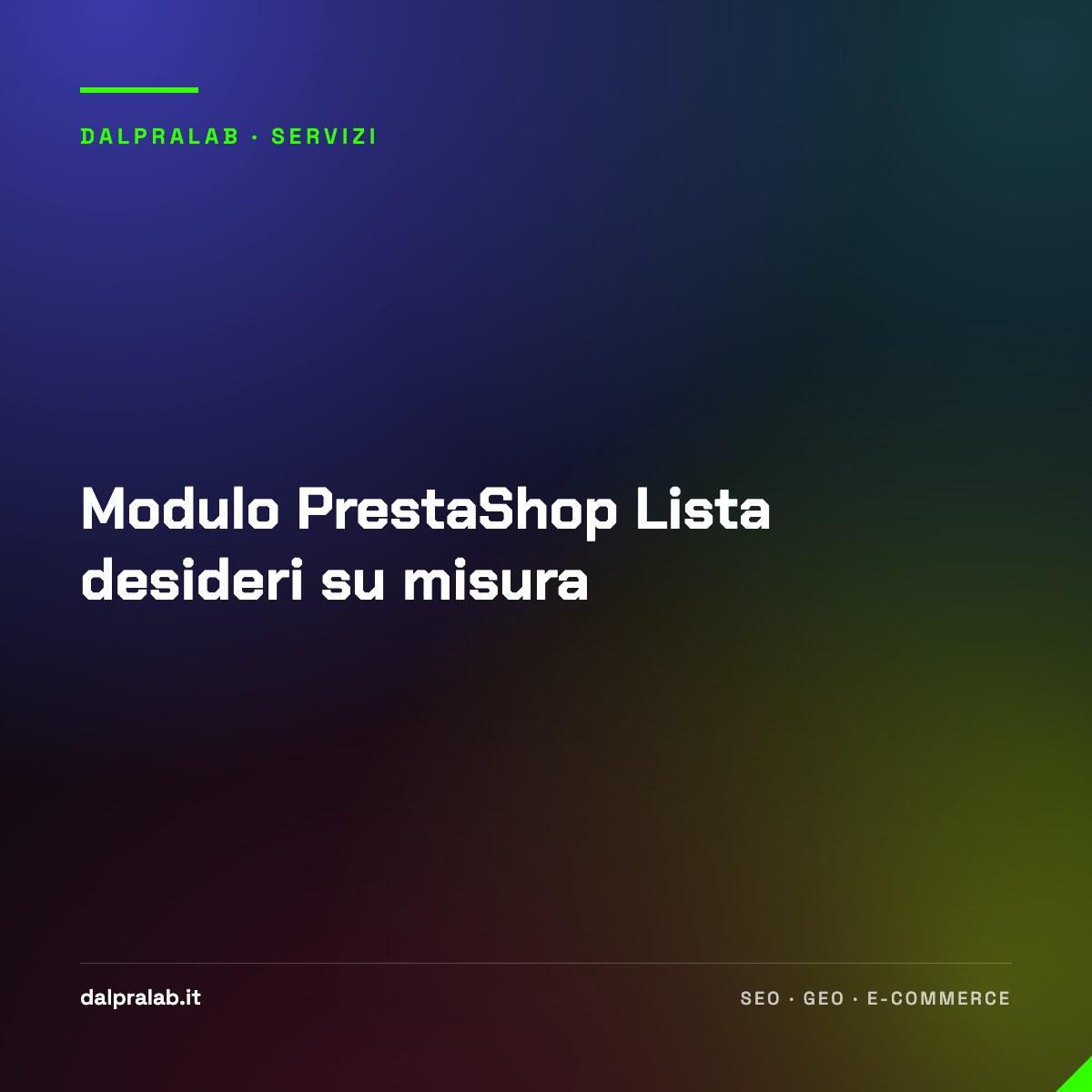 Modulo PrestaShop Lista desideri su misura
