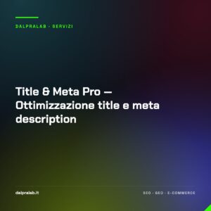 Title & Meta Pro — Ottimizzazione title e meta description