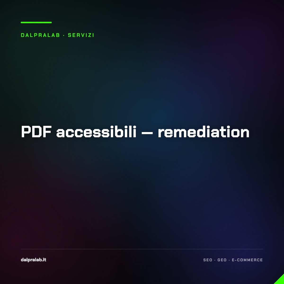 PDF accessibili — remediation — servizio di Massimiliano Dal Prà, DalPraLab