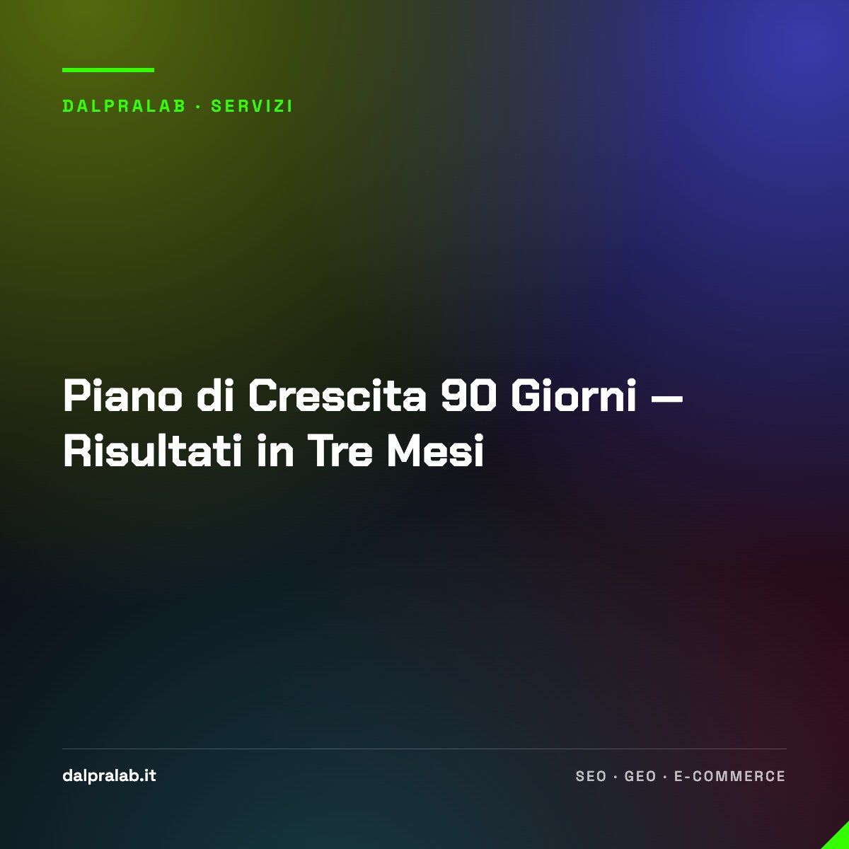 Piano di Crescita 90 Giorni — Risultati in Tre Mesi