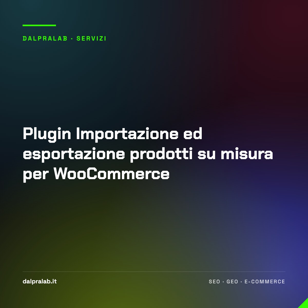 Plugin Importazione ed esportazione prodotti su misura per WooCommerce