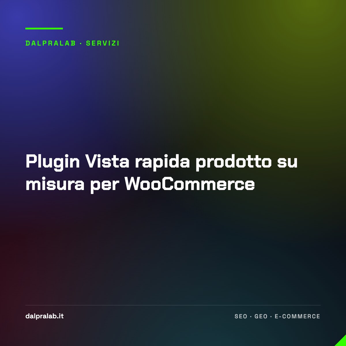 Plugin Vista rapida prodotto su misura per WooCommerce