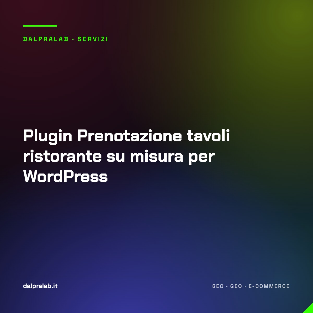 Plugin Prenotazione tavoli ristorante su misura per WordPress