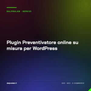 Plugin Preventivatore online su misura per WordPress