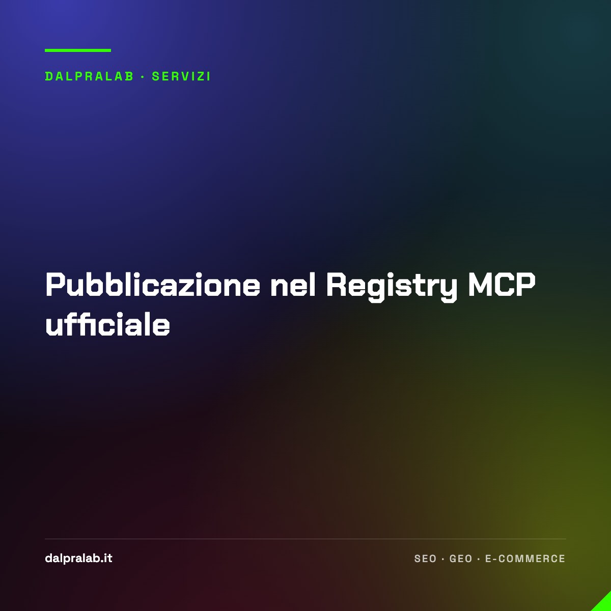 Pubblicazione nel Registry MCP ufficiale