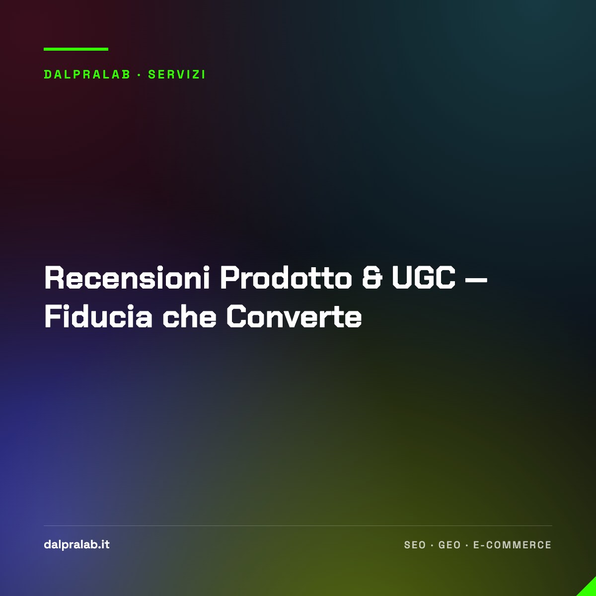 Recensioni Prodotto & UGC — Fiducia che Converte