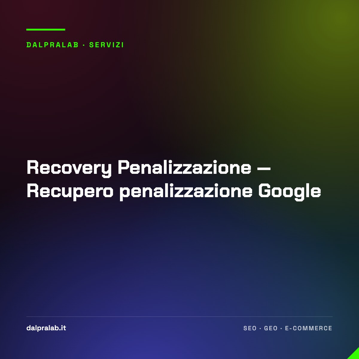Recovery Penalizzazione — Recupero penalizzazione Google