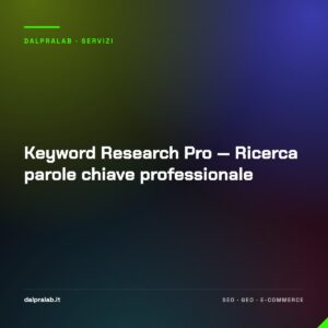 Keyword Research Pro — Ricerca parole chiave professionale