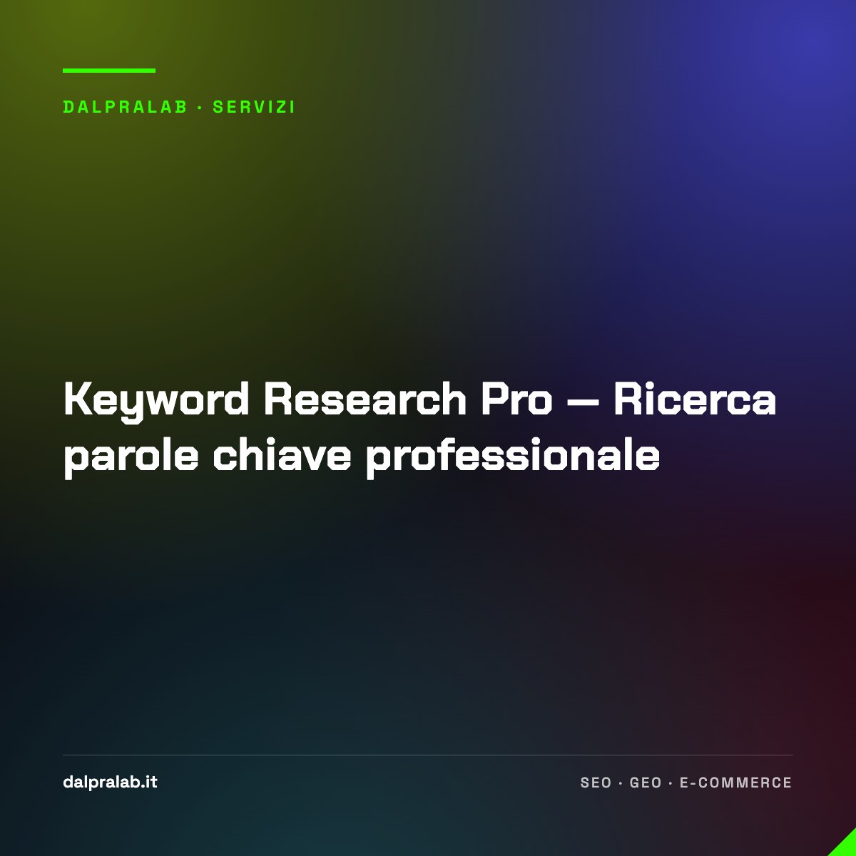 Keyword Research Pro — Ricerca parole chiave professionale