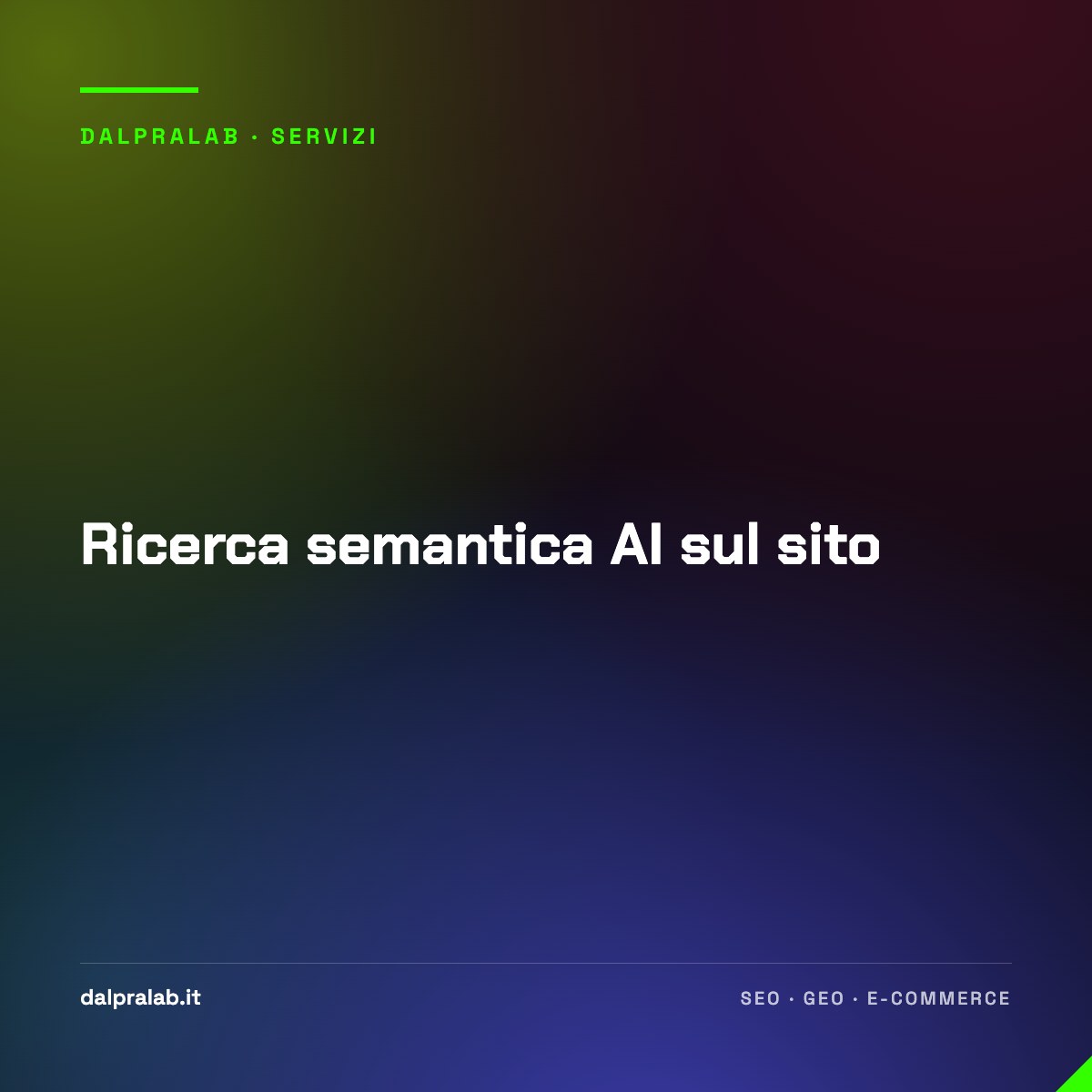 Ricerca semantica AI sul sito