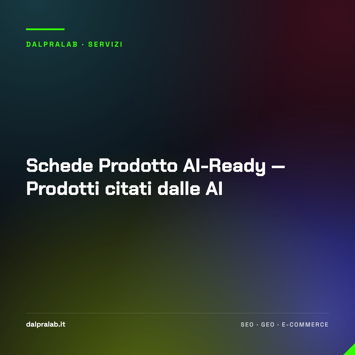 Schede Prodotto AI-Ready — Prodotti citati dalle AI