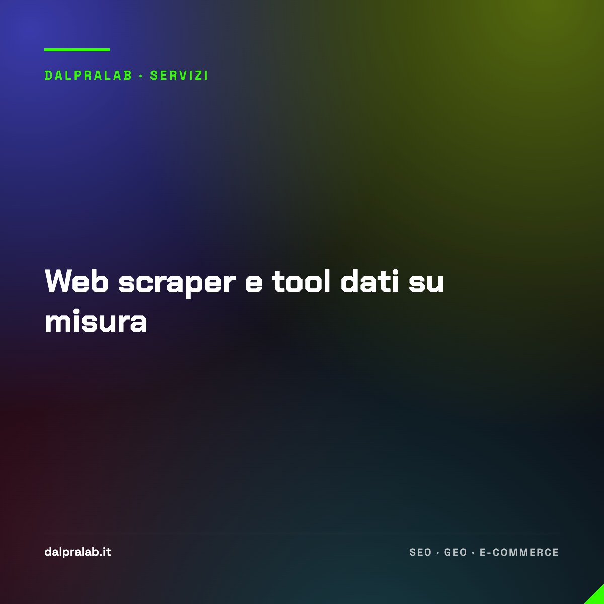 Web scraper e tool dati su misura