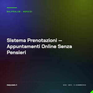 Sistema Prenotazioni — Appuntamenti Online Senza Pensieri