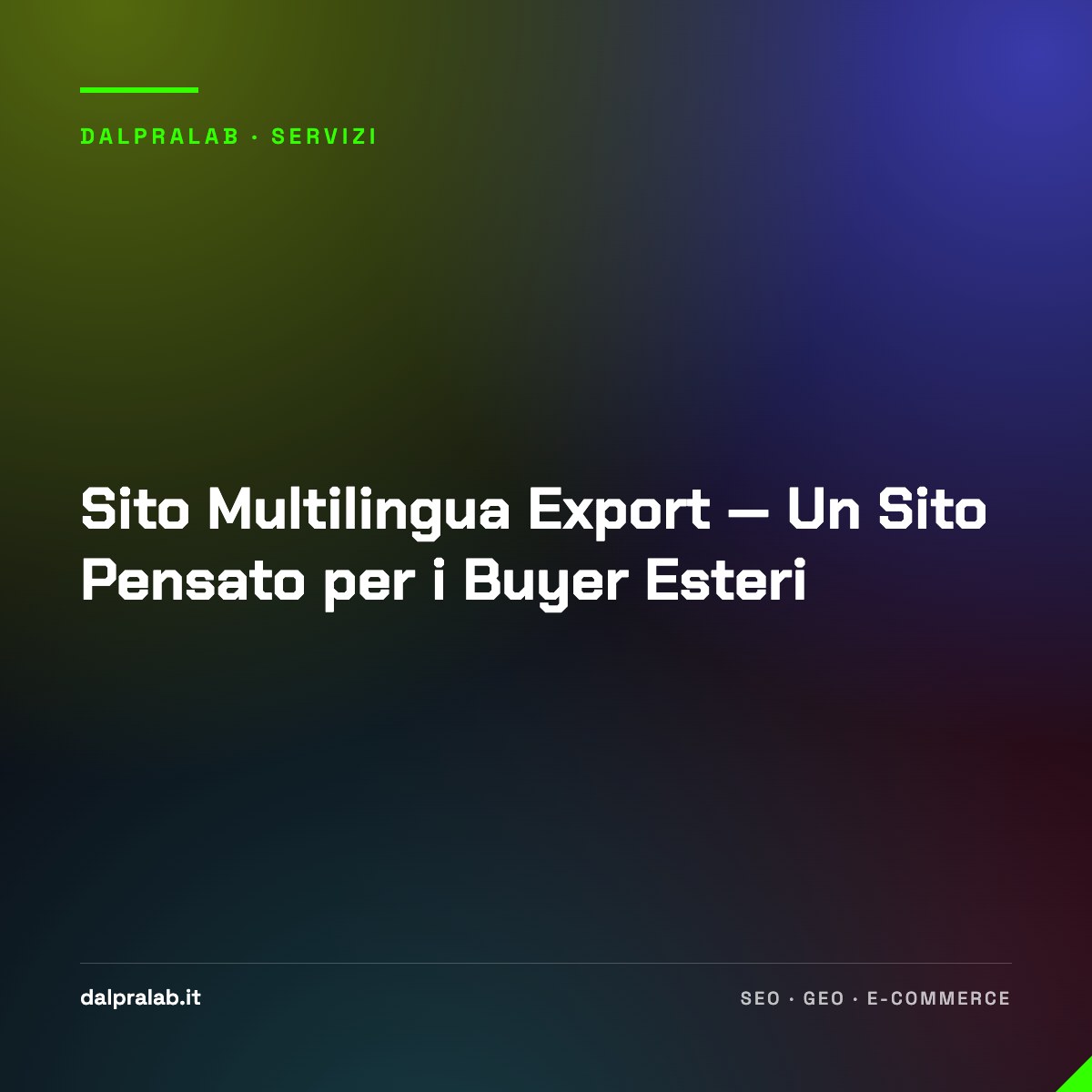 Sito Multilingua Export — Un Sito Pensato per i Buyer Esteri