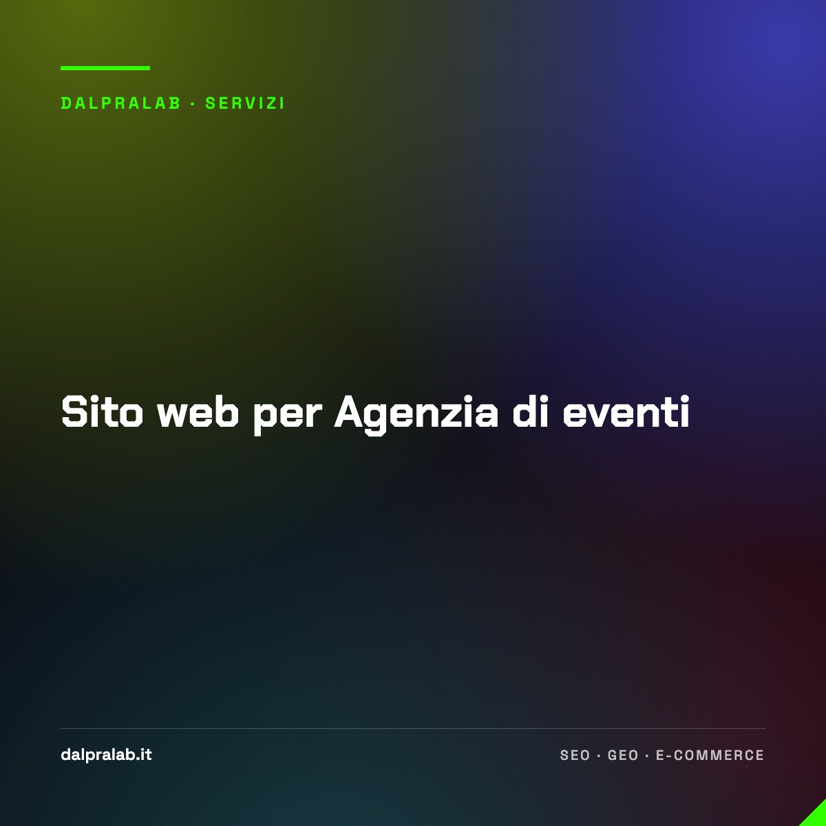 Sito web per Agenzia di eventi