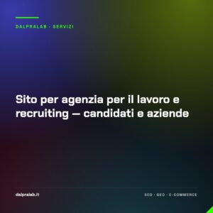 Sito per agenzia per il lavoro e recruiting — candidati e aziende