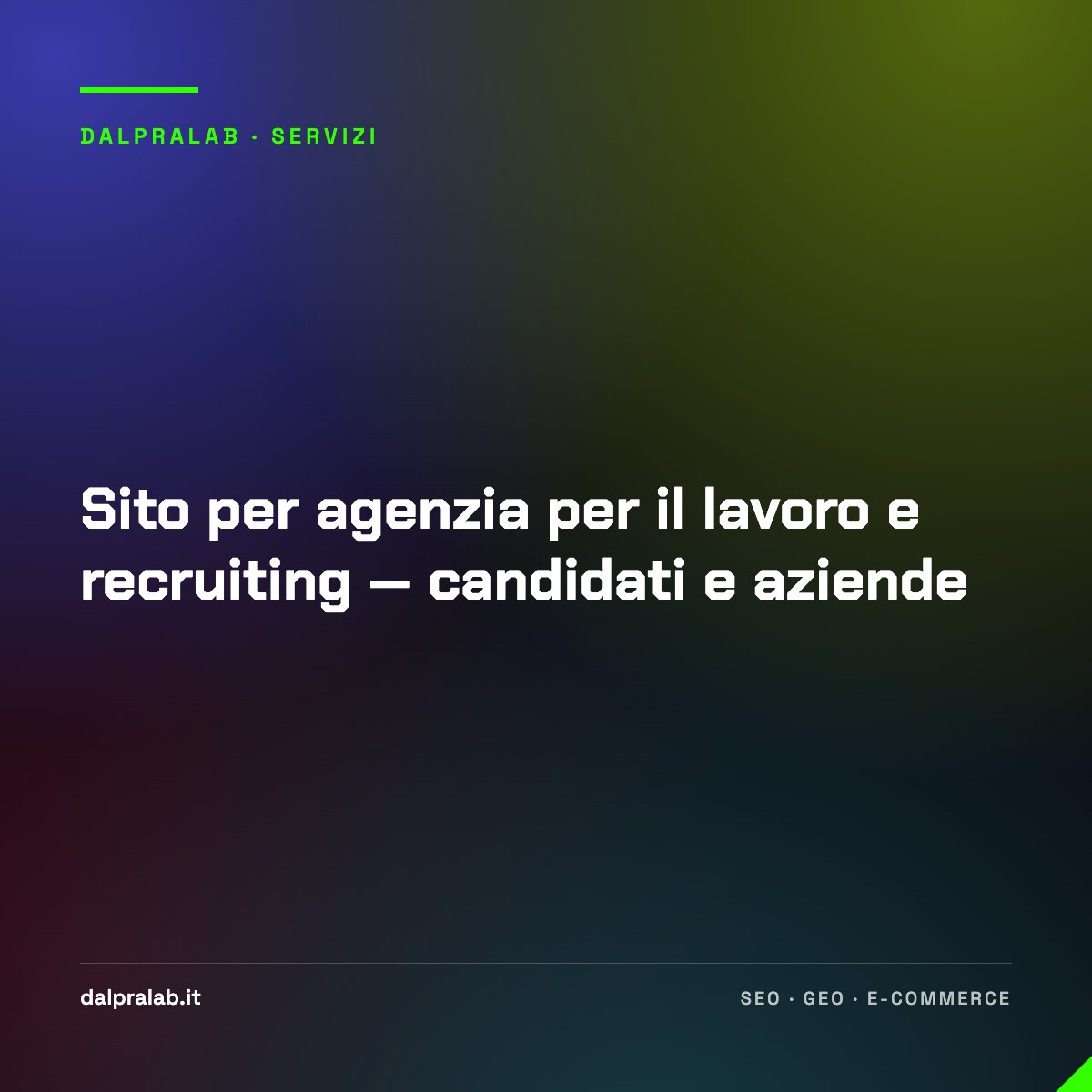 Sito per agenzia per il lavoro e recruiting — candidati e aziende