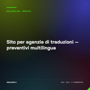 Sito per agenzia di traduzioni — preventivi multilingua