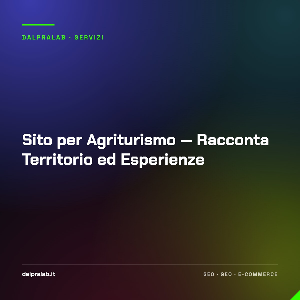 Sito per Agriturismo — Racconta Territorio ed Esperienze