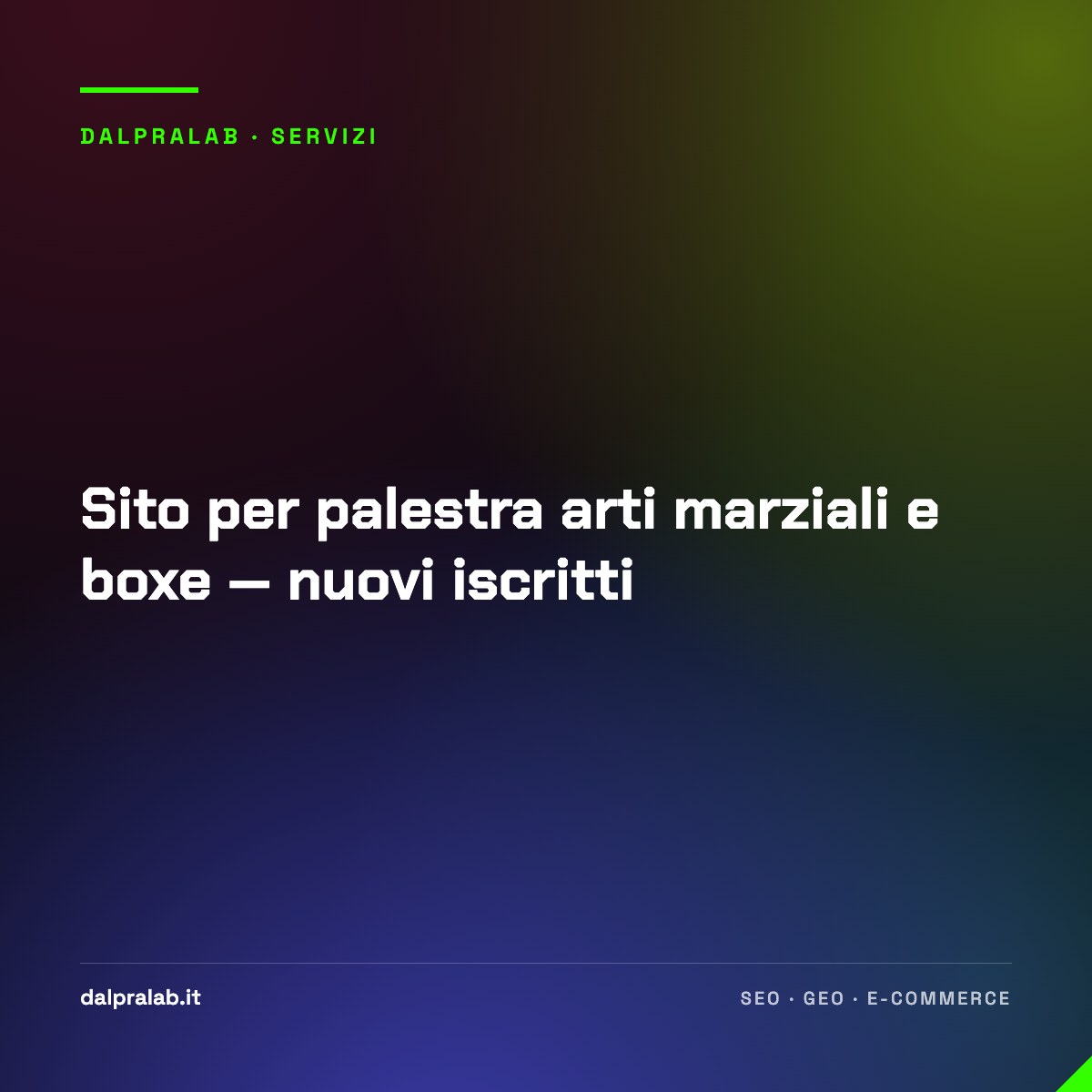 Sito per palestra arti marziali e boxe — nuovi iscritti